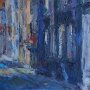 Uliczka, olej na płycie, 30cm x 30cm, 2006r. [MC4]